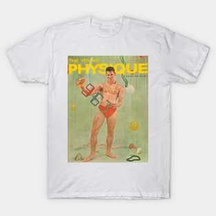 THE YOUNG PHYSIQUE - Vintage Physique Muscle Male Model Magazine Cover T-Shirt